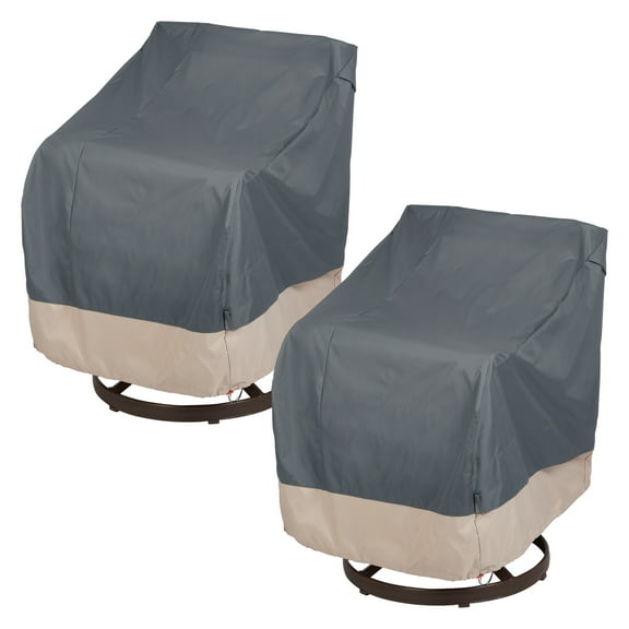 Modern Leisure Renaissance Patio Swivel Lounge Chair Cover, 2-Pack, 37.5"L X 39.25"W X 38.5"H, Gray