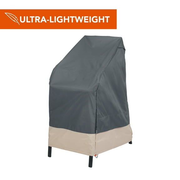 Modern Leisure Renaissance Ultralite Stackable Patio Chair Cover, 27"L x 27"W x 49"H, Gray