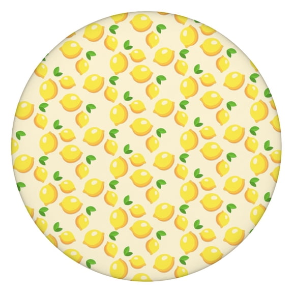 Modern Lemon & Bees Print Elastic Tablecloth - Wrinkle-Free Windproof Outdoor Table Cover for Picnics, BBQs, Gatherings