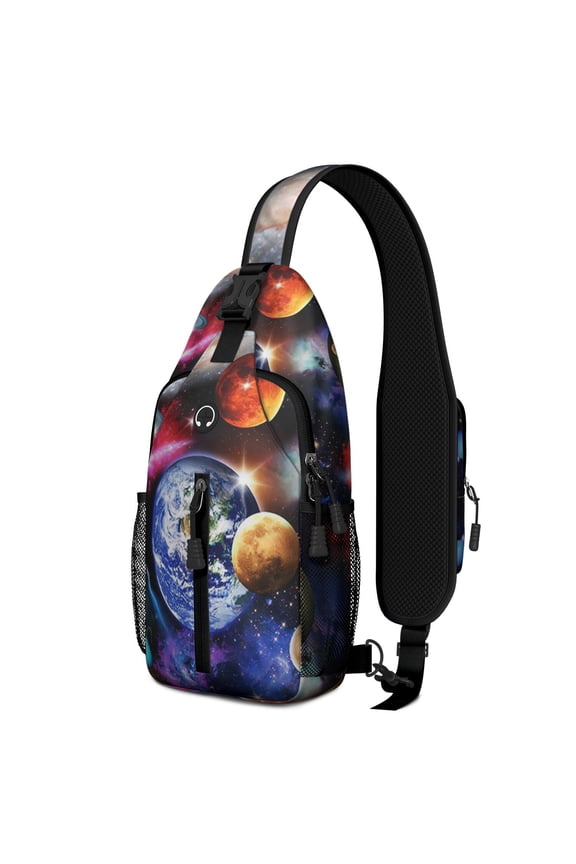 Modern Lemon Sling Backpack with Cute Floral and Fruit Patterns – Durable Crossbody Bag Featuring Adjustable Strap, Breathable Back, Secure Zippers, Ideal for Summer, Travel, and Daily Use