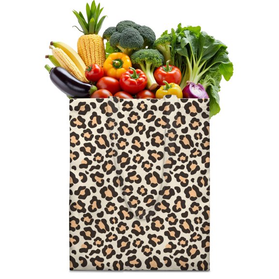 Modern Leopard Print Grocery Bag - Spacious & Machine Washable Tote for Busy Lifestyles