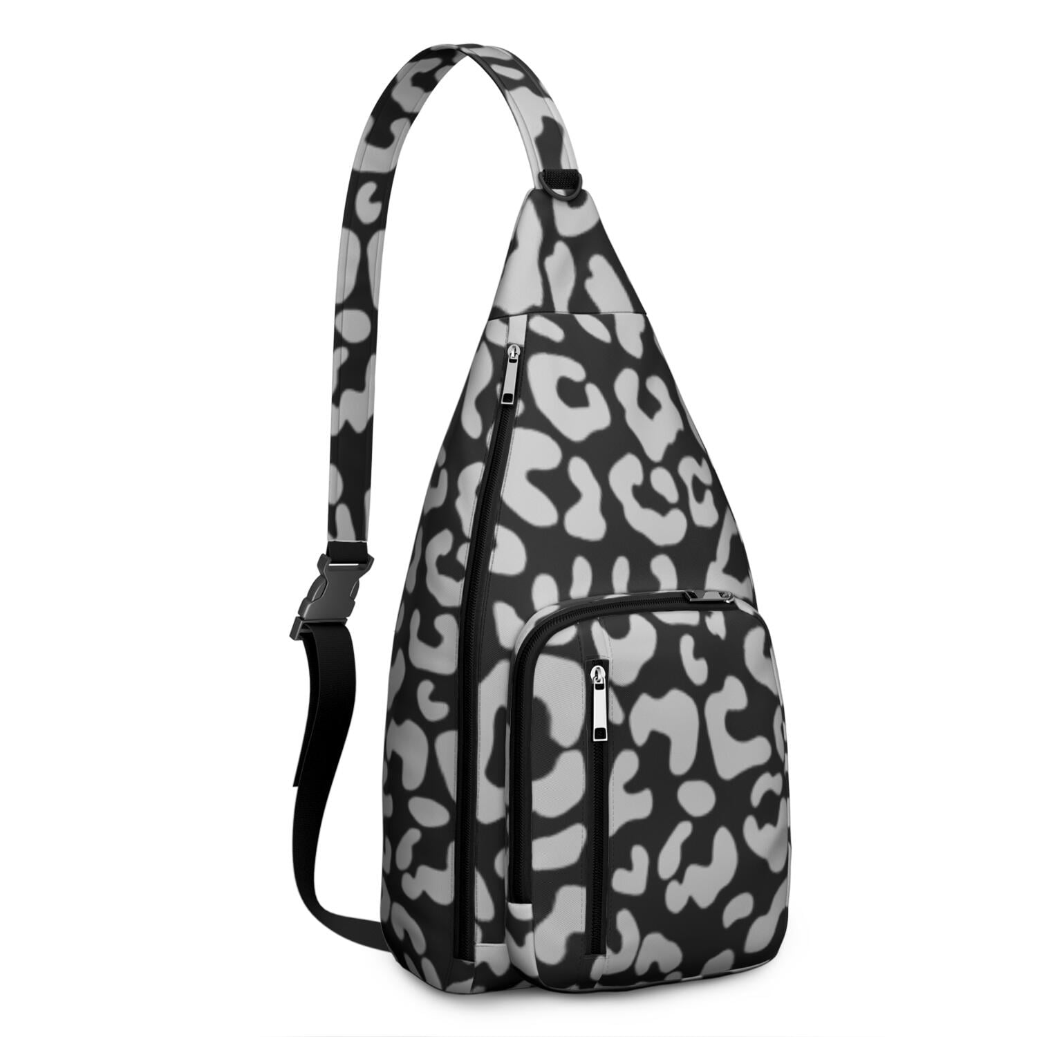 Modern Leopard Print Sling Bag - Fashion-Forward Animal Spot Pattern Crossbody Backpack for Women & Men, Water-Resistant Shoulder Bag (Classic Yet Contemporary Design)
