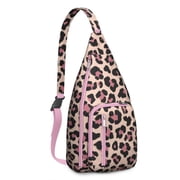 Modern Leopard Print Sling Bag - Fashion-Forward Animal Spot Pattern Crossbody Backpack for Women & Men, Water-Resistant Shoulder Bag Classic Yet Contemporary Design