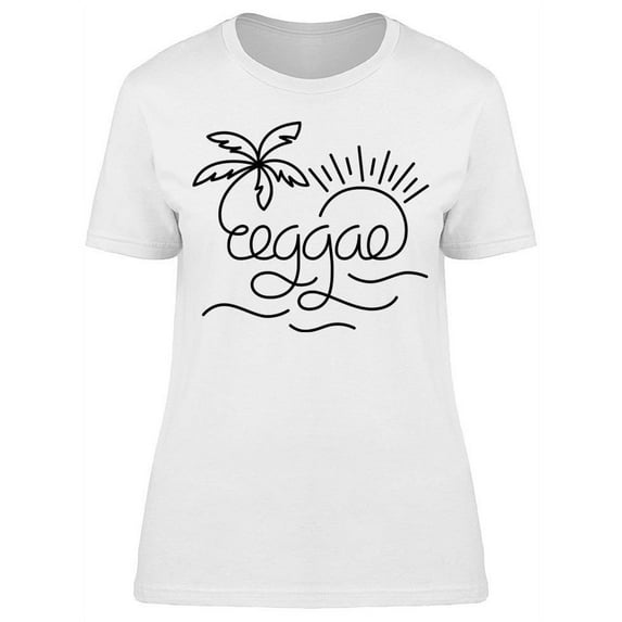 Modern Letters Reggae Beach T-Shirt Women -Image by Shutterstock, Female Small