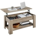 thumbnail image 1 of Rustic Lift Top Coffee Table with Hidden Compartment & Open Shelf for Small Apartment/Living Room/Office, 1 of 6