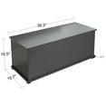 thumbnail image 1 of Modern Lift-Top Storage Chest Trunk for Entryway, Wood Bench Toy Box Organizer with 2 Safety Hinges for Living Room Bedroom Black, 1 of 12