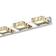 Modern Light Bathroom 3/4 LED Vanity Light Crystal Front Mirror Light Toilet Wall Lamp  square style