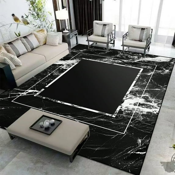 Modern Light Luxury Carpets for Living Room Home ration Bedroom Carpets Non-slip Lounge Rug Customiz