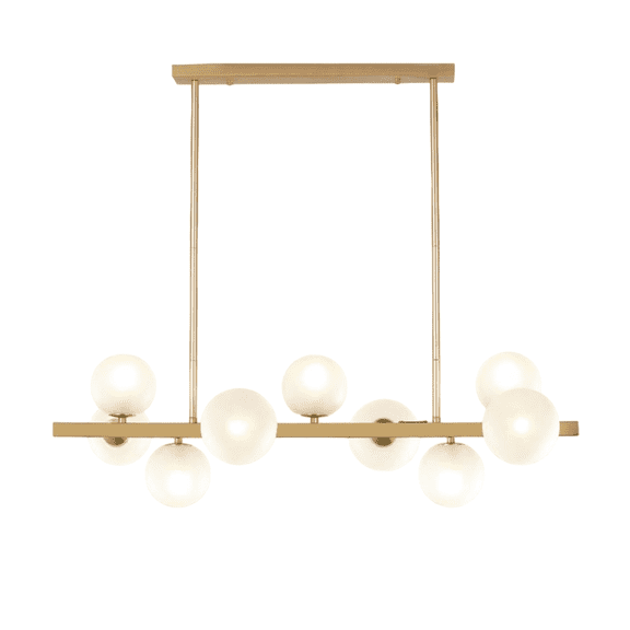 Modern Light Luxury Chandelier with Horizontal Pipe Suspension for Kitchen