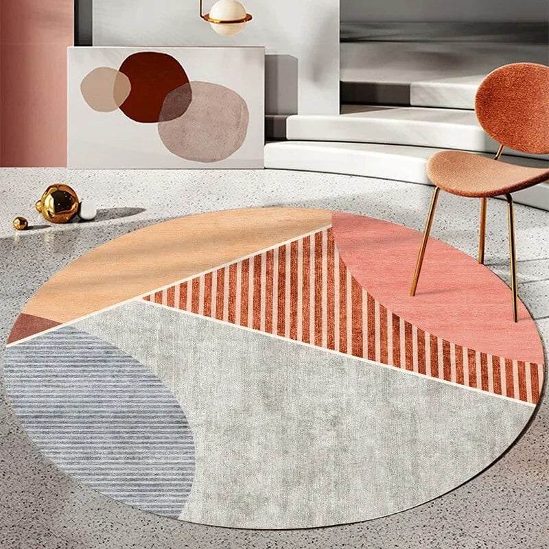 Modern Light Luxury Round Carpets Room Decoration Teenager Rugs Living Room Carpet Home Decor