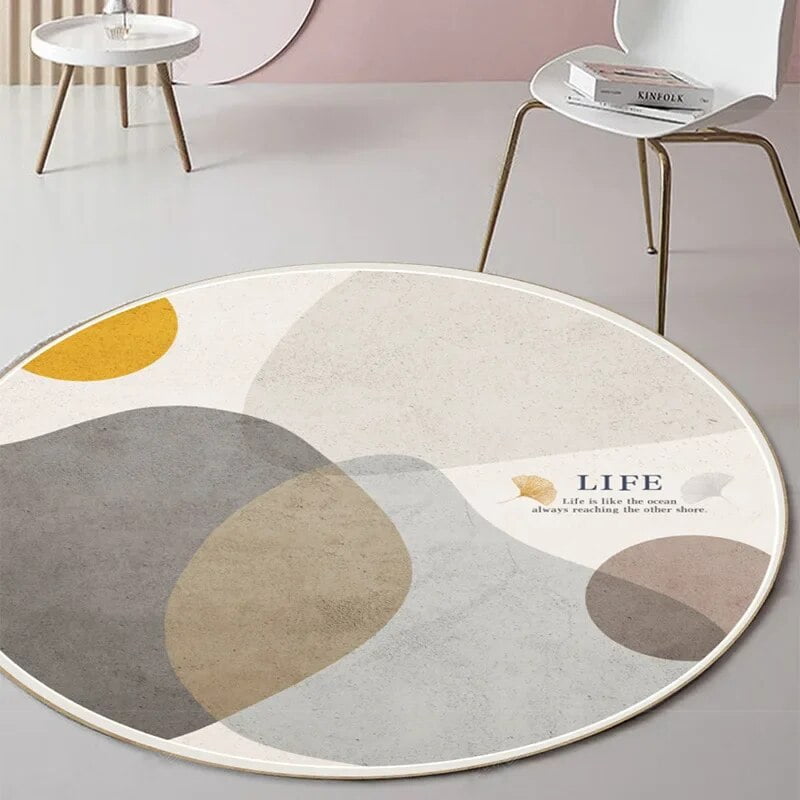 Modern Light Luxury Round Carpets Room Decoration Teenager Rugs Living Room Carpet Home Decor
