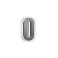 thumbnail image 1 of 5-Inch LED Backlit Address Number for House - Waterproof Outdoor Stainless Steel Sign, 6000K Bright White Light, 12V Powered, Mounting Plate Sold Separately (Brushed Nickel, Number 0), 1 of 5