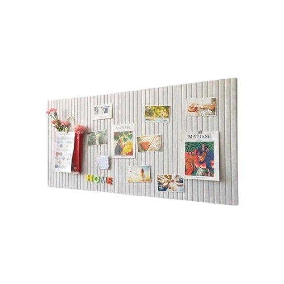 Modern Lined Fabric Wall Board Easy Neat Face Excellent for Renters Art Ateliers Coffee Shops