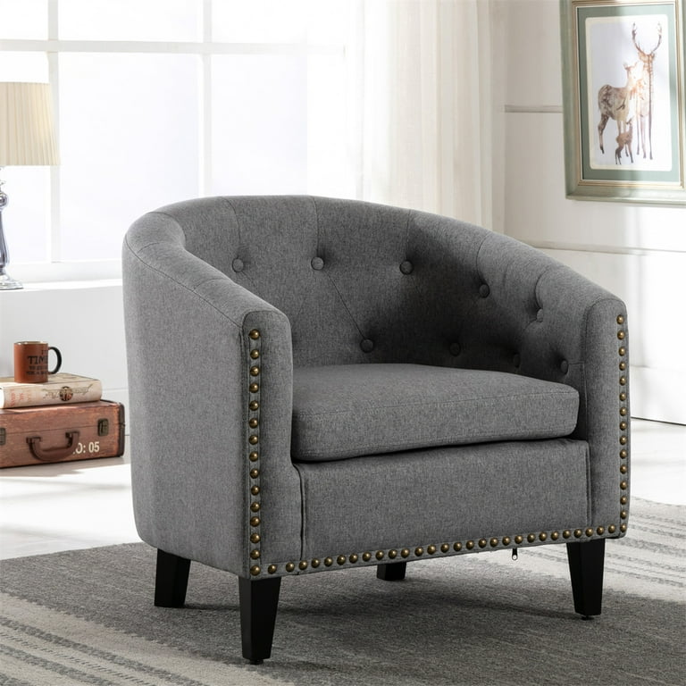 Tufted nailhead accent chair outlet