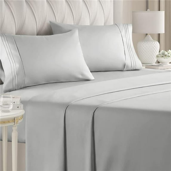 Modern Living 100% Pima Cotton Sheet Set King Silver