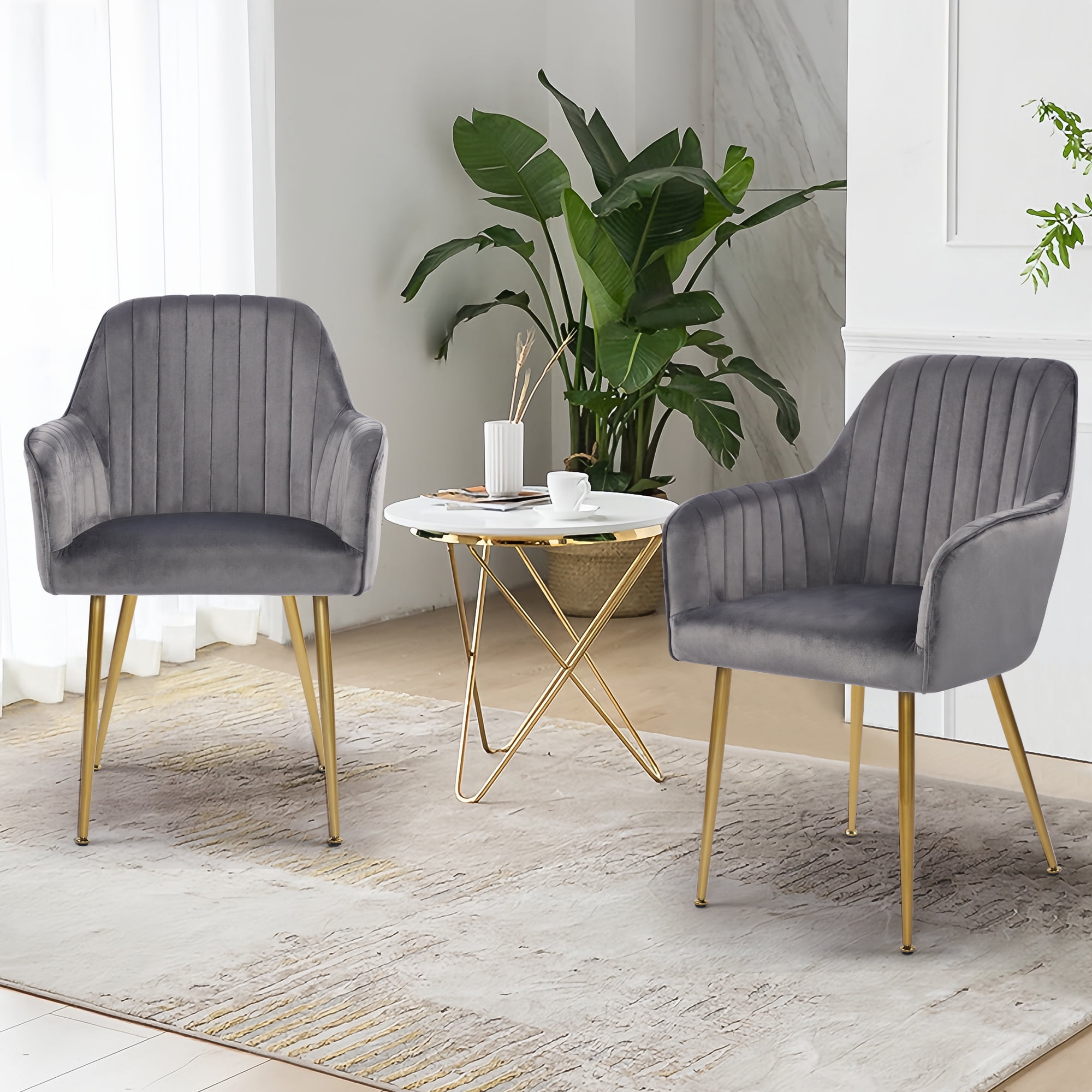 Charcoal grey best sale velvet chair