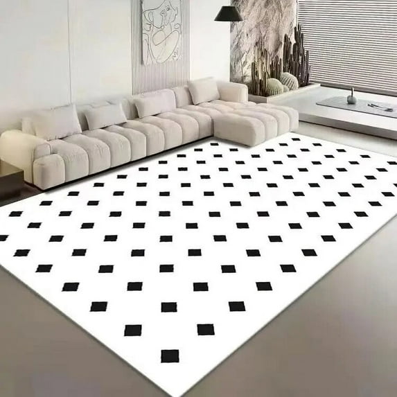 Modern Living Room Decoration Carpets Sofa Table Beside Large Area Rugs Simple Geometric Bedroom Decor Lounge Rug Anti-slip Mats
