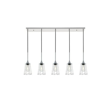 Modern Living Room Kitchen Bedroom Auspice 5 Light Chrome Pendant