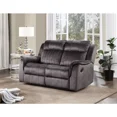 thumbnail image 1 of Modern Living Room Manual Reclining Loveseat, Soft Tufted Pillow Back 2 Seater Sofa Couch, Gray, 1 of 4