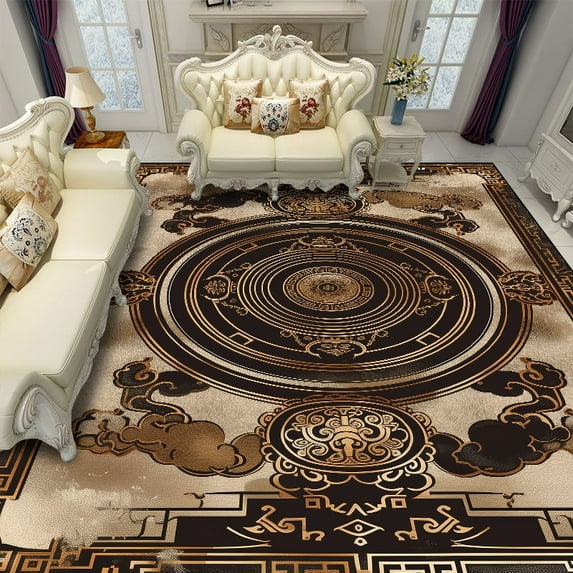 Modern Living Room Rugs Luxury Carpets for Bedroom Non-slip Large Size ration Rugs Washable Balcony