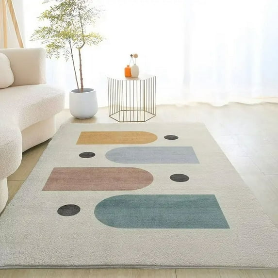 Modern Living Room ration Carpet Simple Light Colored Soft Rug Bedrooms Sofa Side Larg Carpets Washa