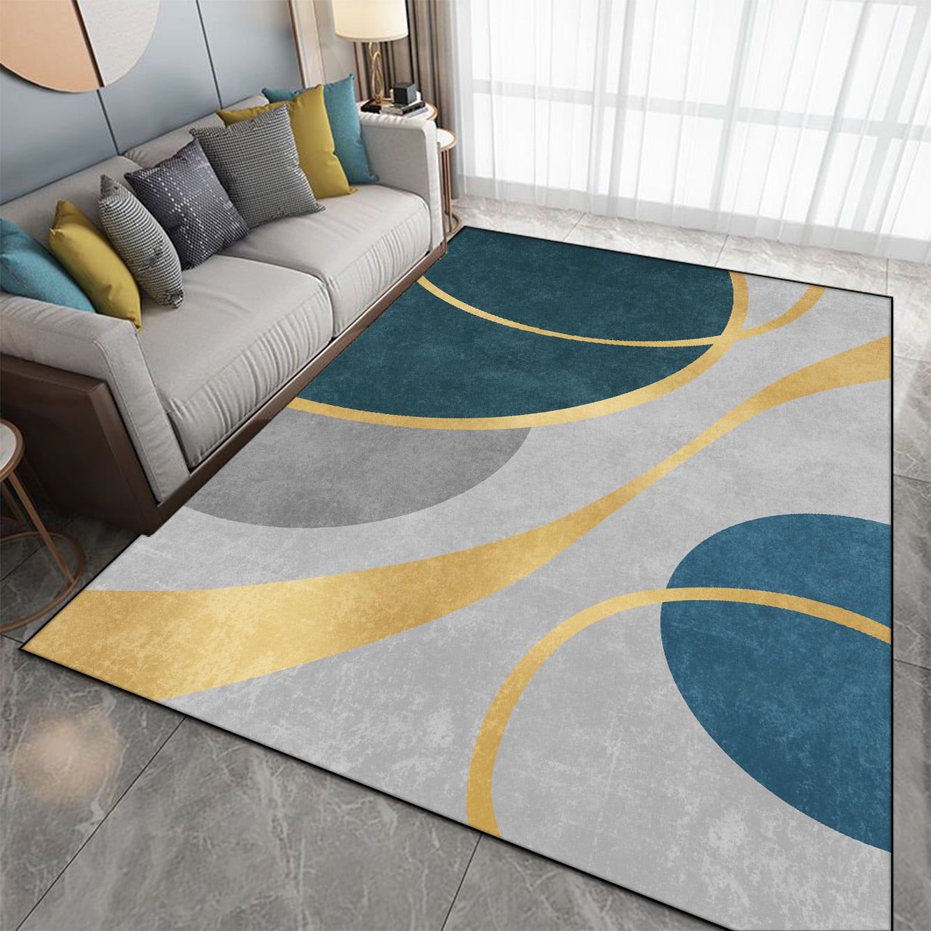 Modern Living Room ration Carpets Light Luxury Geometry Large Carpet