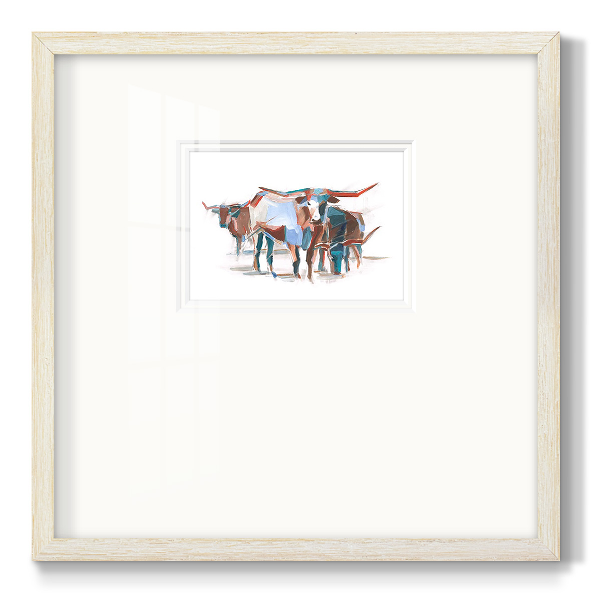 Modern Longhorns IIPremium Framed Print