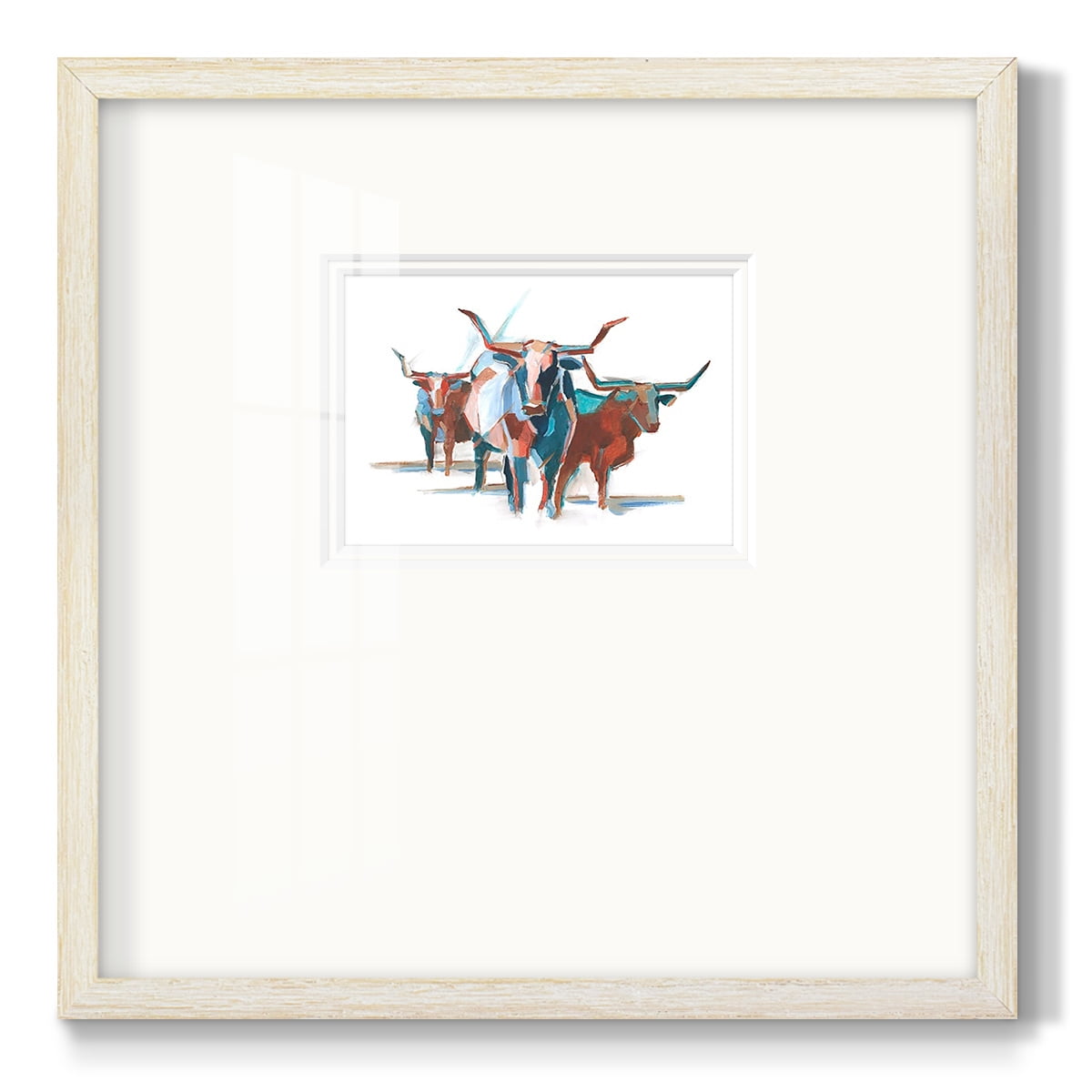 Modern Longhorns IPremium Framed Print