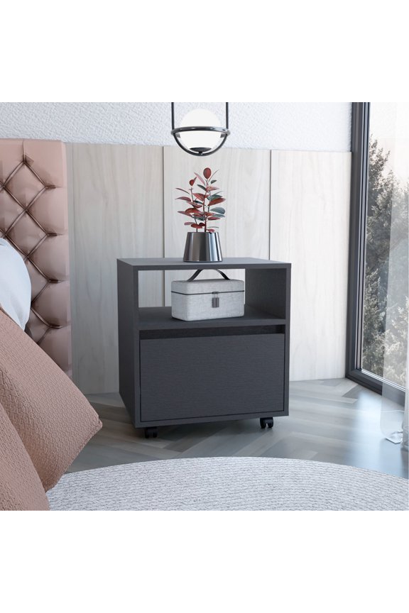Modern Look - Caster Wheels for Mobility - Bedroom Use - Easy to Assemble