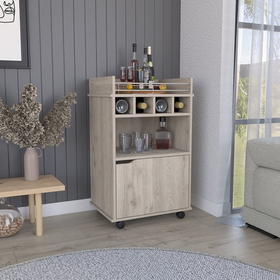 Modern Look - Store Drinks on Shelves - Main Living Area - Space - Friendly Storage