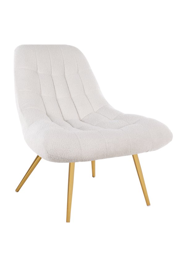 Modern Lounge Chair | Great for Solo TV Watching | Durable Boucle Construction | Overcomes Long - Term Use Problems