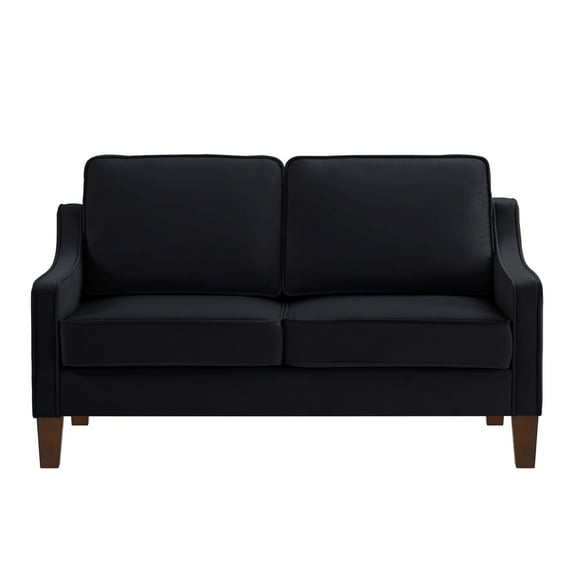 Modern Loveseat Sofa Couches for Living Room,Comfy Sofas with Wooden Legs,Upholstered Velvet 3-Seater Couch,Armchair,Living Room Single Seat Sofa Chair for Bedroom Apartment
