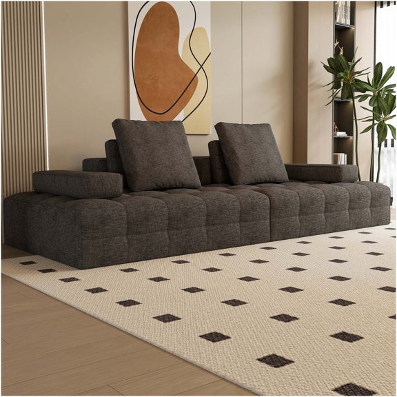 Modern Loveseat Sofa with Extra Deep Seats, Plush Flannelette Upholstery, High-Density Memory Foam Cushions, Supportive Apartment Couch for Lounge, Living Room, Easy Assembly, Antique Grey