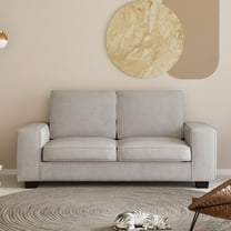 Harkawon 71.25" Modern Loveseat Sofa for Living Room, Fabric Chenille Couch with Solid Wood, Metal, Removable Cover, Small Sofas Couches for Small Spaces,Easy to Install, Light grey