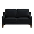 thumbnail image 1 of Modern Loveseat sofa for Living Room, Upholstered Velvet Small Couch with Wooden Legs for Livingroom Bedroom, 1 of 9