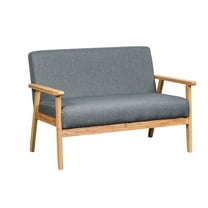 Modern Loveseats, Bahamas 45" Gray Loveseat, Gray Farmhouse Loveseats,Linen Fabric Loveseats, Furniture Primary Living Space Loveseats Bahamas 45" Gray Loveseat
