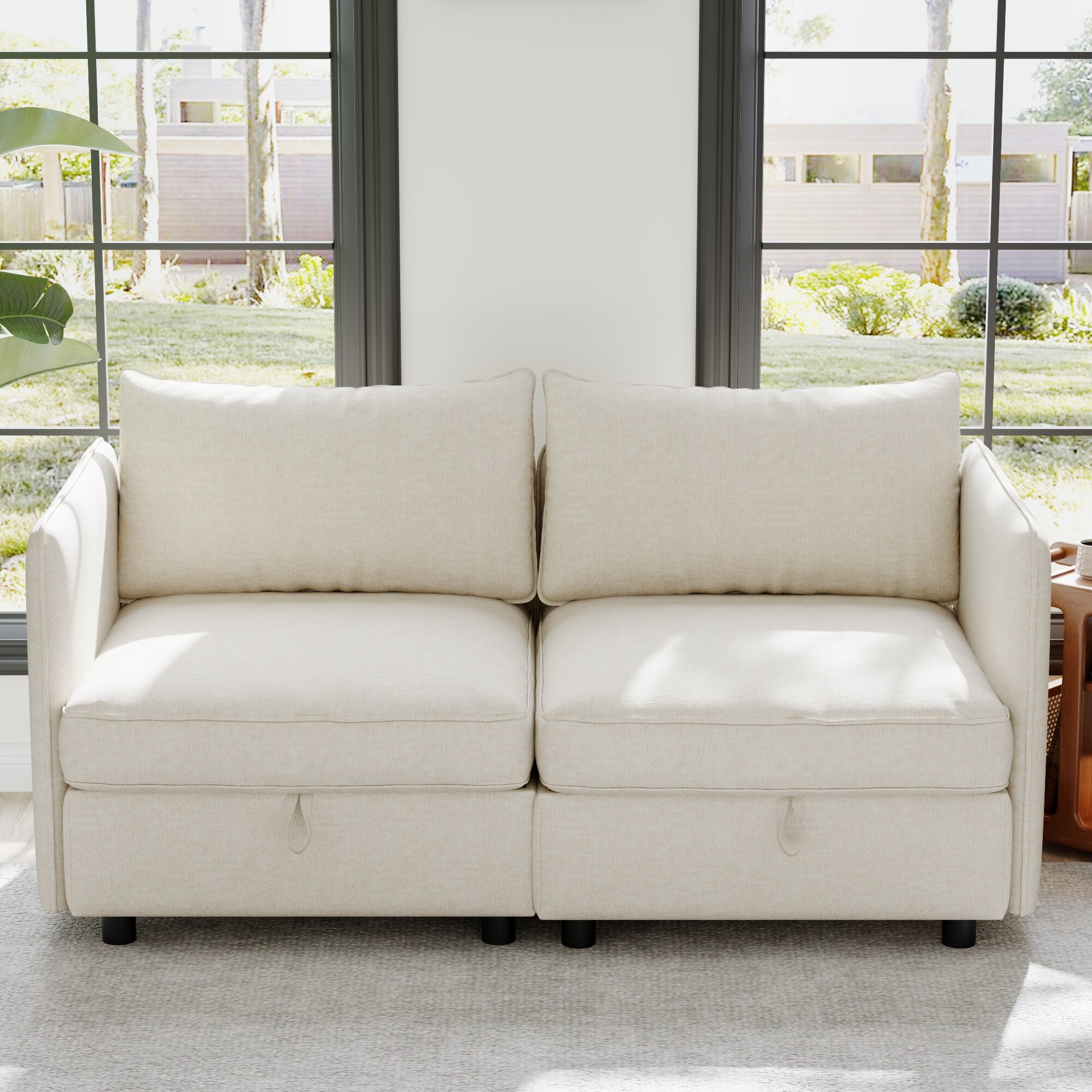Modern Loveseats Love Seat Couches, 2 Seater Loveseat Mid Century ...