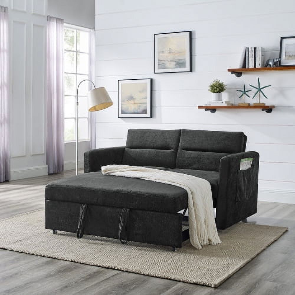 Modern Loveseats Sofa Bed With Pull Out Bed Adjsutable Back And Two   Modern Loveseats Sofa Bed With Pull Out Bed Adjsutable Back And Two Arm Pocket Black F192bc97 6aec 4e95 96e8 0ba481ce4f71.6b1ba09f424635e11ebef9551183ce17 