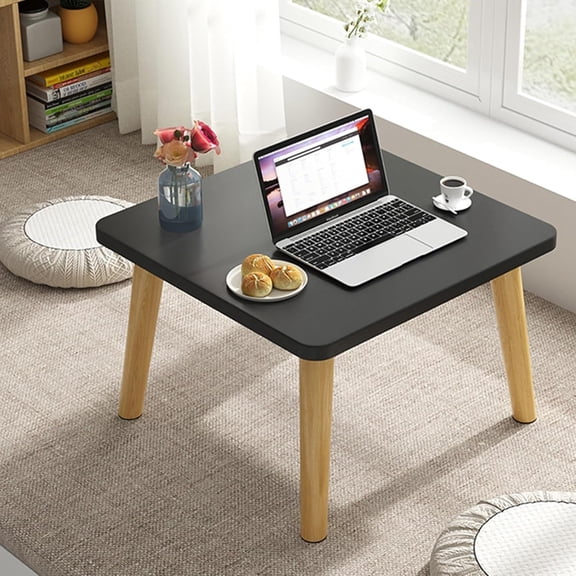 Modern Low Table, Bay Window Square Side Coffee Table, Tatami Balcony Tea Table, Study Small Side Table, Easy Assembly, Space Saving, For Leisure, Living Room, Bedroom,40 * 40 * 30cm