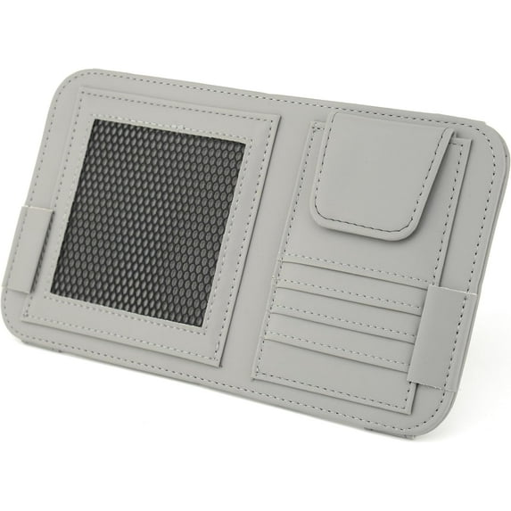 Modern Luxury Car Sun Visor Organizer, Sunglasses Holder, Cards & Documents, Pen, Key, Compatible with Car, SUV, Truck, Jeep
