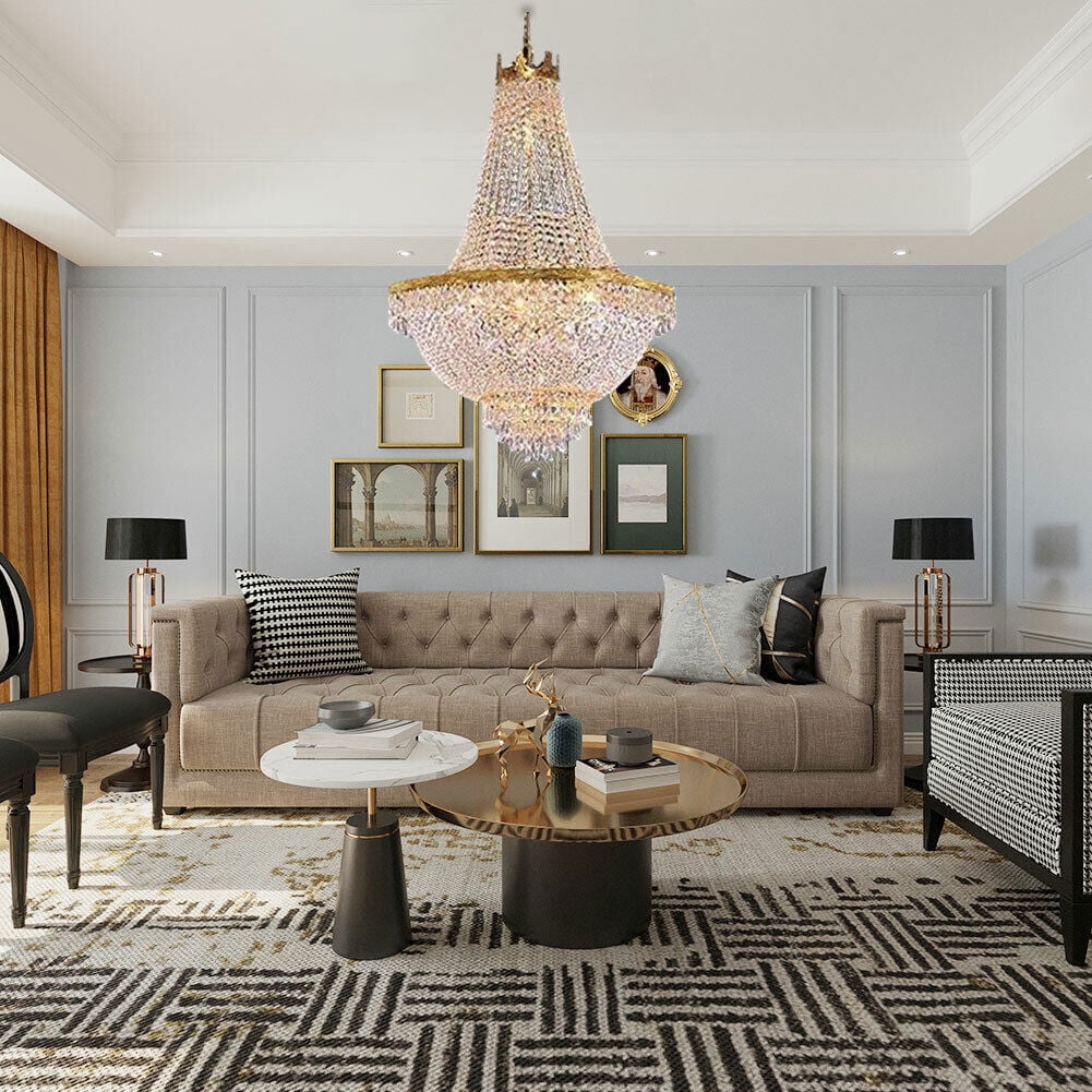 Modern Luxury Crystal Chandelier, Ceiling Lighting Fixtures, Pendant for Home Decoration 110-120V