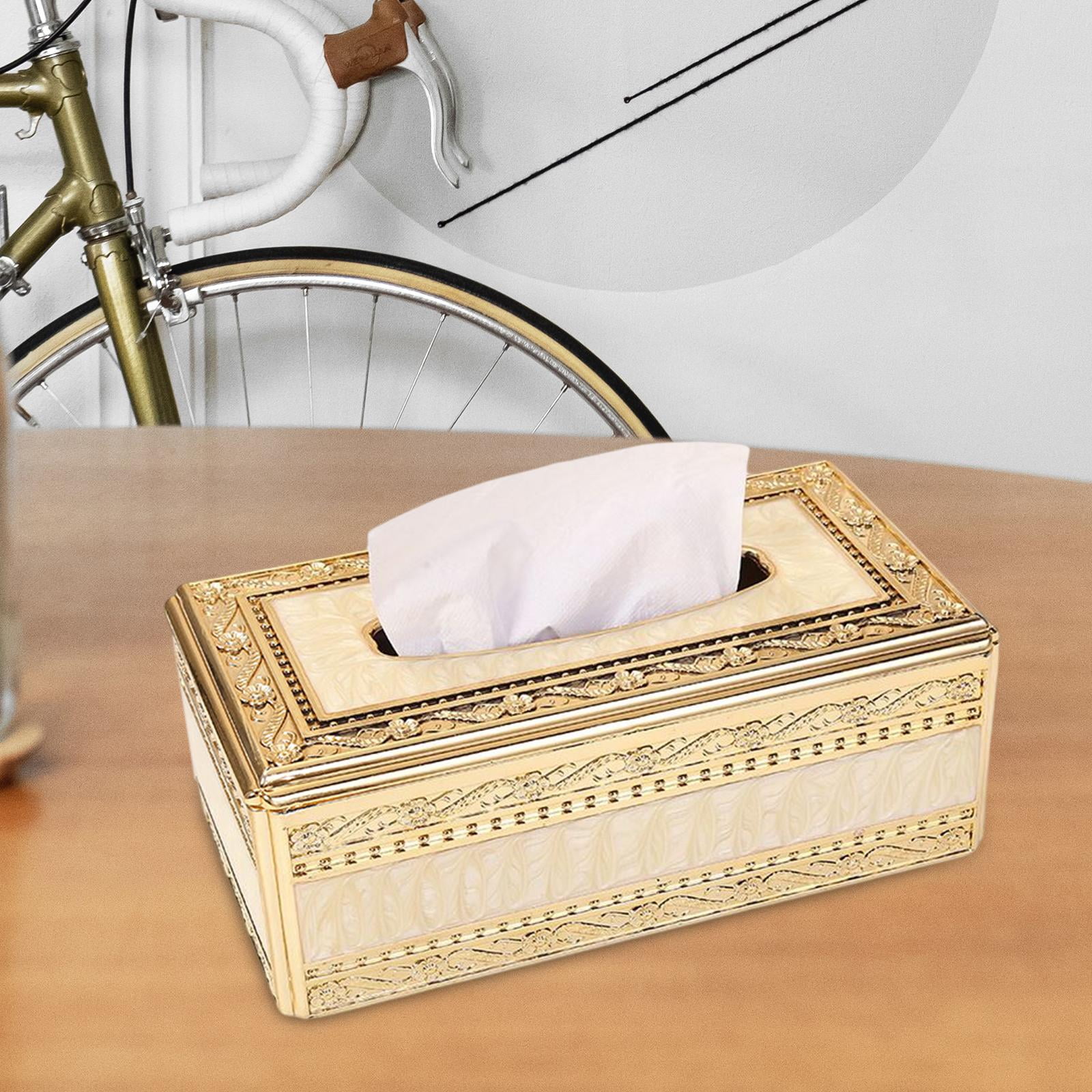 Yew Design Matte White Tissue Box Cover Rectangular, Facial
