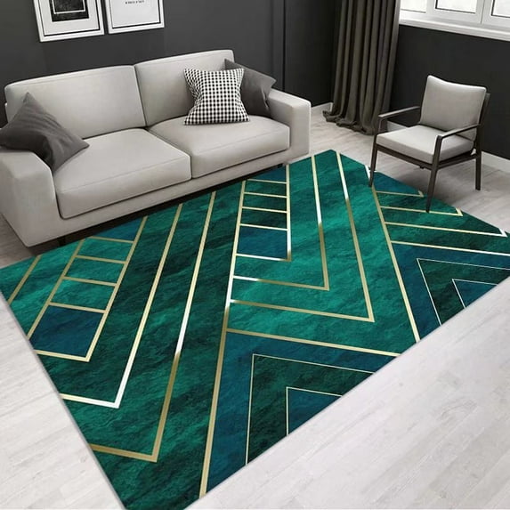 Modern Luxury Living Room Carpet Sofa Mats Coffee Table Mats Bedroom r Bedside Rug Dark Green Porch