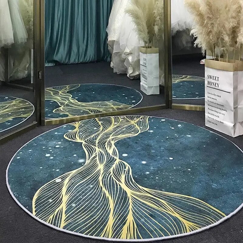 Modern Luxury Round Carpets for Living Room Children's Bedroom Floor Mat Hanging Chair Mat