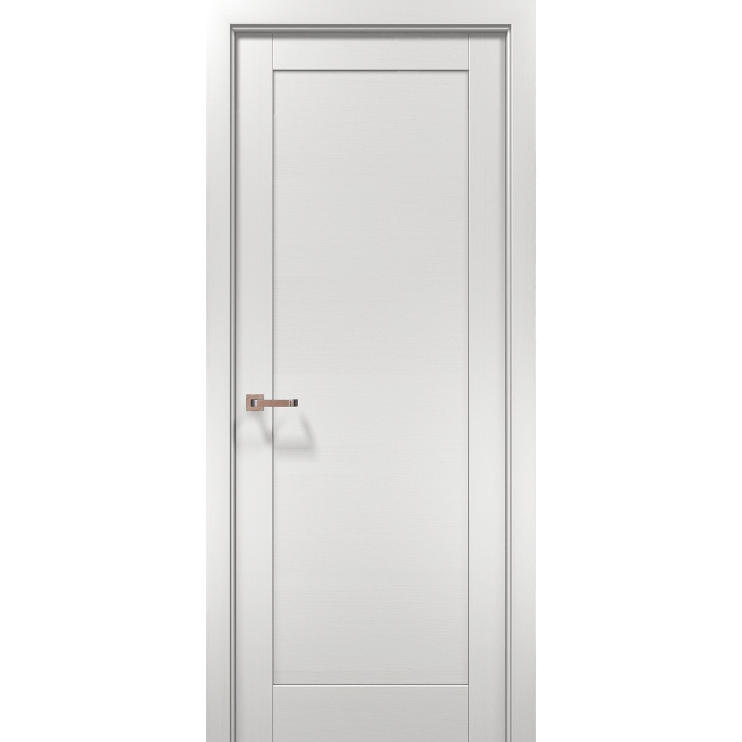 Modern MDF Interior Door 30 x 80 with Hardware | Quadro 4111 White Ash |  Single Pre-hung Panel Frame Trims | Bathroom Bedroom Sturdy Doors -  Walmart.com, image size:1500x1500