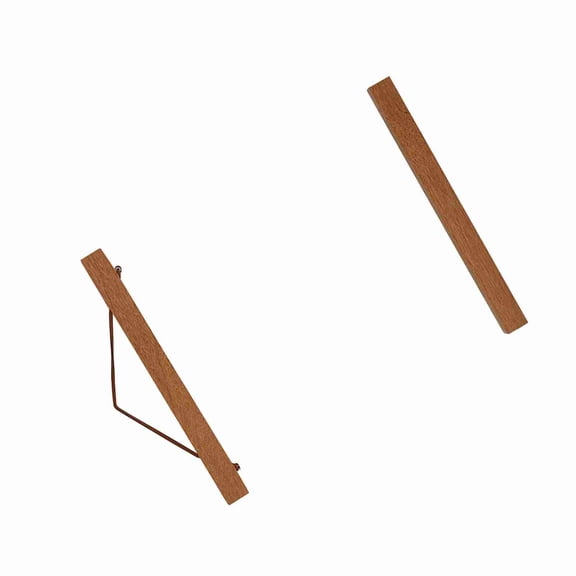 Modern Magnetic Sawdust Photo Frame DIY Poster Scroll Prints Artwork Hanger Teak Wood 21cm