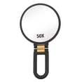 thumbnail image 1 of Modern Magnifying Glass Black and Gold 24cm/9.45inch 50X Magnification Handheld/Wall Mount/Tabletop Design Double Makeup with 360° Adjustable, 1 of 4