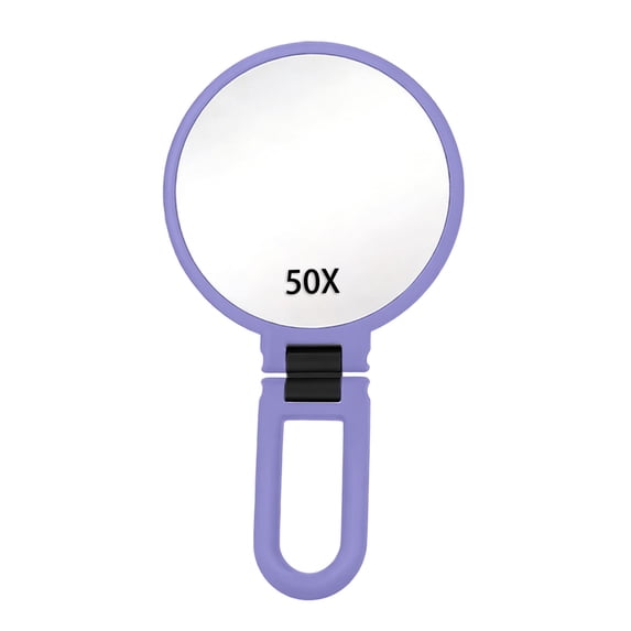 Modern Magnifying Glass Black and Gold 24cm/9.45inch 50X Magnification Handheld/Wall Mount/Tabletop Design Double Makeup with 360° Adjustable