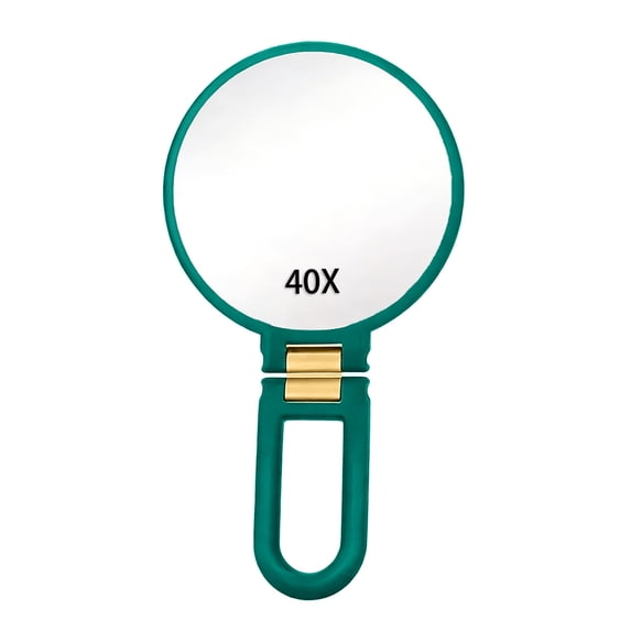 Modern Magnifying Glass with 40X Magnification Design 945 Inch Adjustable for Handheld Wall Mount or Tabletop Double Makeup Application