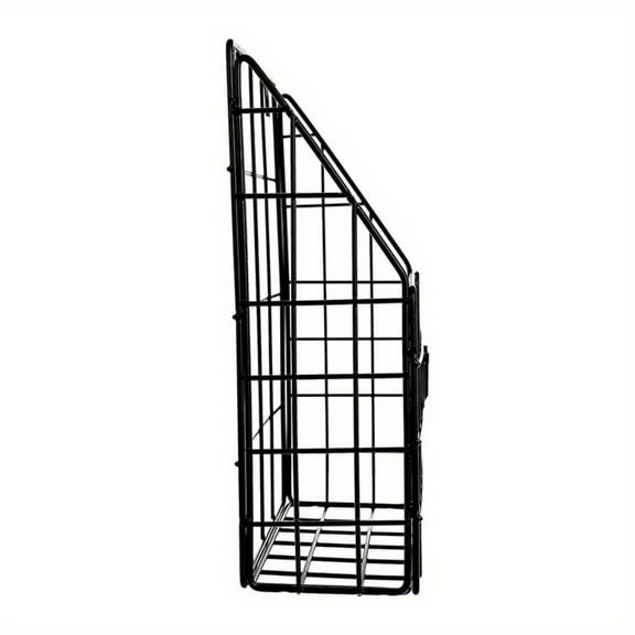 [Modern Mail Basket] Modern Black Metal Frame Wall-Mounted Mail Basket | Easy-to-Install, Iron File Folder Rack for Home Office Storage, File Storage Organizer